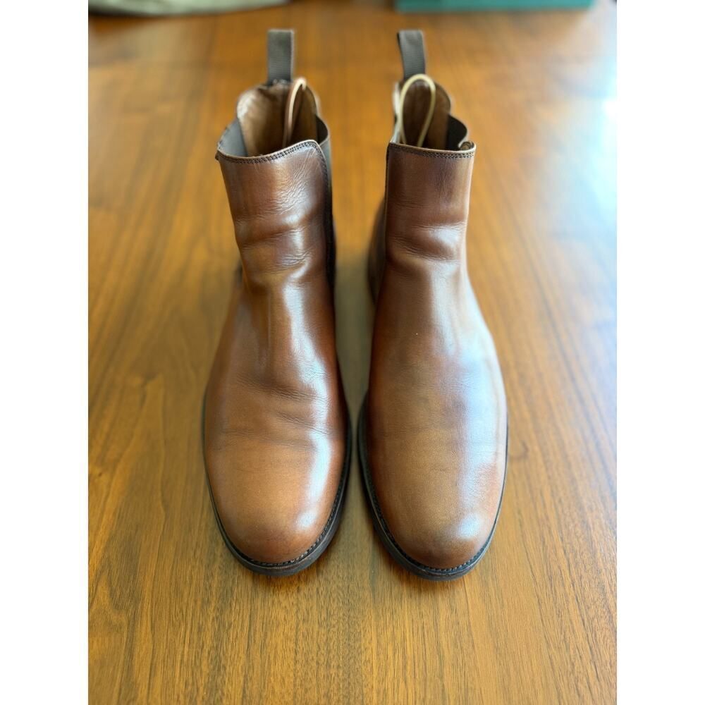 Johnston & Murphy Men's XC4 Stanton Chelsea Boots Brown Leather Size 12